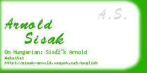 arnold sisak business card